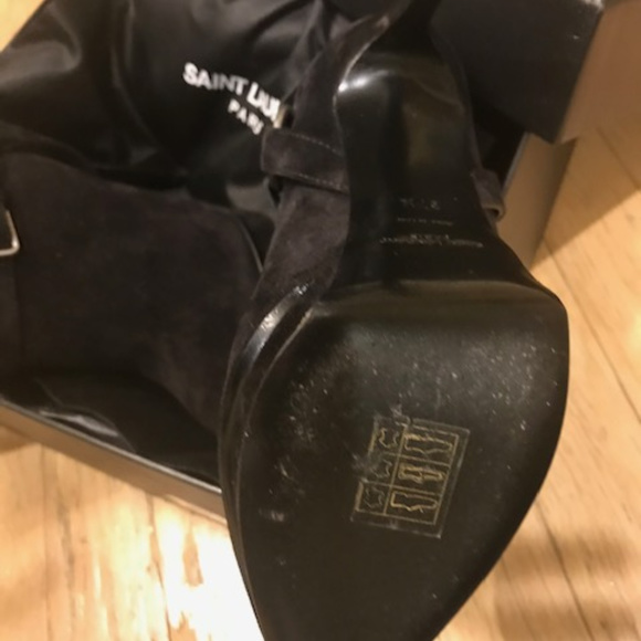 Yves Saint Laurent Suede Platform Booties - Picture 5 of 5